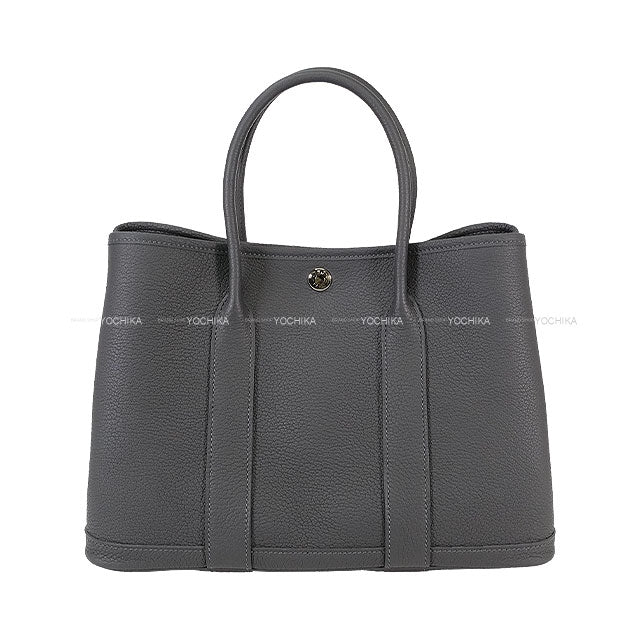 HERMES tote bag Garden Party 30 TPM Ardoise Veau Negonda Silver HW Stamp K[BRAND NEW][Authentic]