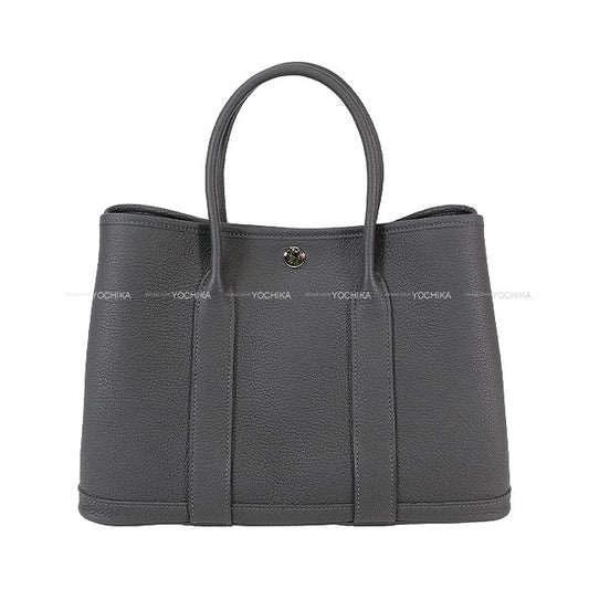 HERMES tote bag Garden Party 30 TPM Ardoise Veau Negonda Silver HW Stamp K[BRAND NEW][Authentic]