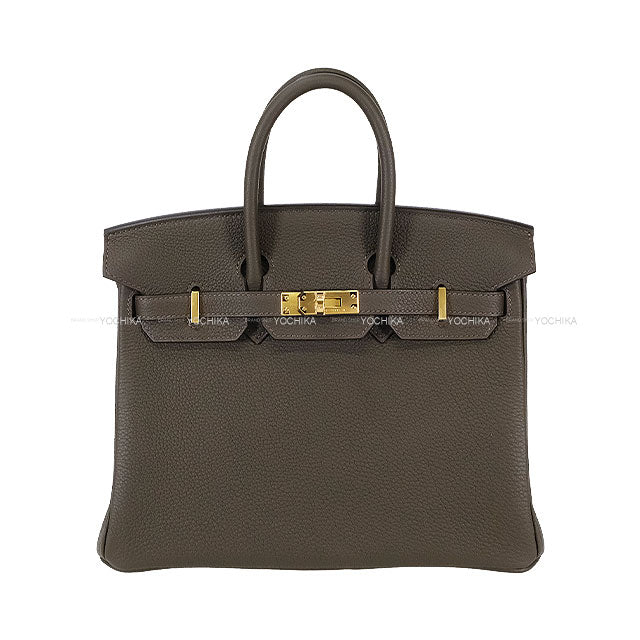 HERMES Handbag Birkin25 Eucalyptus Veau Togo Gold HW Stamp W[BRAND NEW][Authentic]