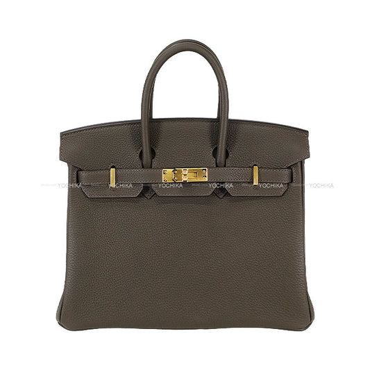 HERMES Handbag Birkin25 Eucalyptus Veau Togo Gold HW Stamp W[BRAND NEW][Authentic]