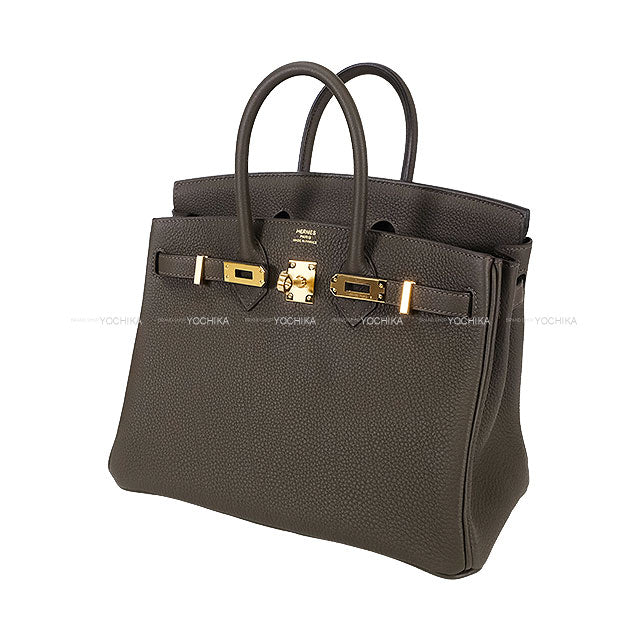 HERMES Handbag Birkin25 Eucalyptus Veau Togo Gold HW Stamp W[BRAND NEW][Authentic]