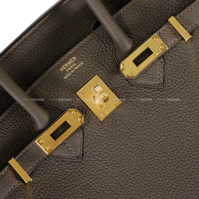 HERMES Handbag Birkin25 Eucalyptus Veau Togo Gold HW Stamp W[BRAND NEW][Authentic]