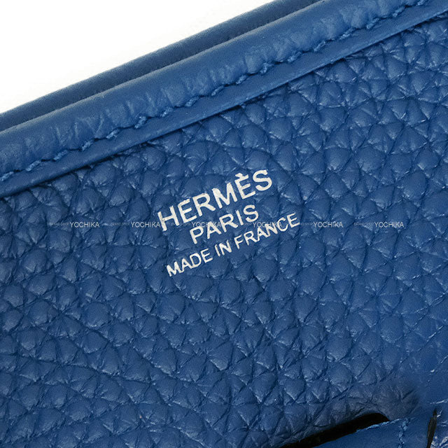 HERMES Shoulder bag Evelyne 29 PM Blue Tie Taurillon Clemence Silver HW Stamp W[BRAND NEW][Authentic]