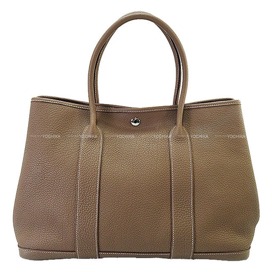 [Pre-loved] HERMES tote bag Garden Party 36 PM Etoupe Veau Negonda Silver HW Stamp T[LIKE NEW][Authentic]