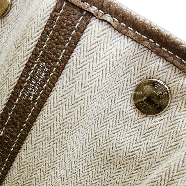 [Pre-loved] HERMES tote bag Garden Party 36 PM Etoupe Veau Negonda Silver HW Stamp T[LIKE NEW][Authentic]