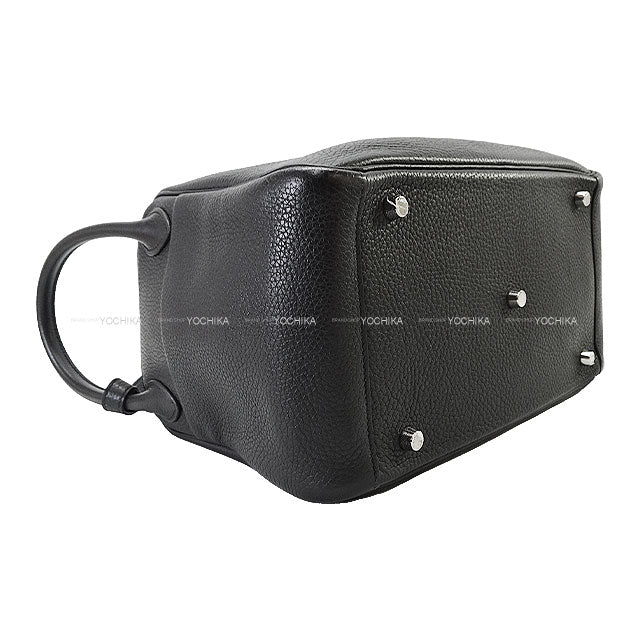 [Pre-loved] HERMES Shoulder bag Lindy 30 Noir (Black) Taurillon Clemence Silver HW Stamp C[USED SA][Authentic]