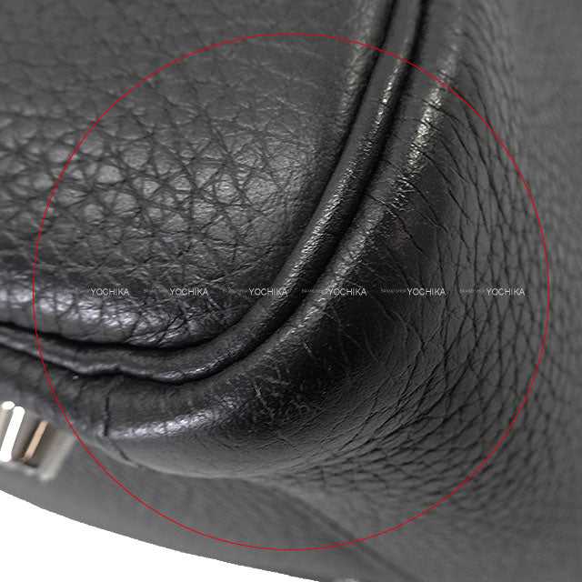 [Pre-loved] HERMES Shoulder bag Lindy 30 Noir (Black) Taurillon Clemence Silver HW Stamp C[USED SA][Authentic]