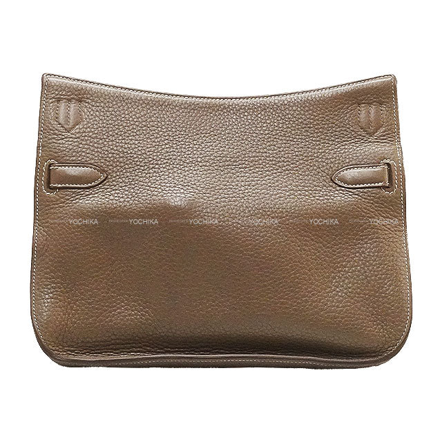 [Pre-loved] HERMES Shoulder bag Jypsiere 28 Etoupe Taurillon Clemence Silver HW Stamp □P[USED A][Authentic]
