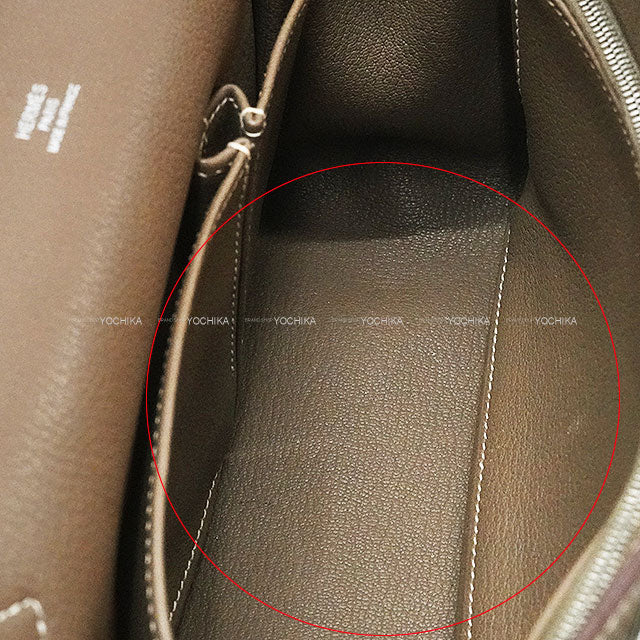[Pre-loved] HERMES Shoulder bag Jypsiere 28 Etoupe Taurillon Clemence Silver HW Stamp □P[USED A][Authentic]