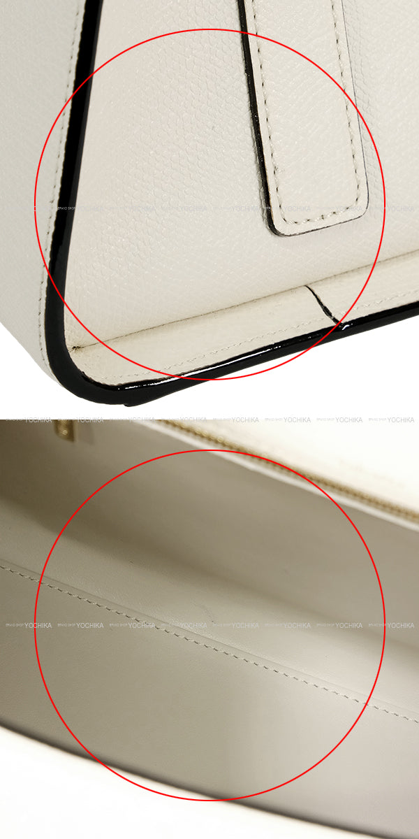 [Pre-loved] Valextra Shoulder bag Medium Izzide Blanc (White) Soft calfskin Gold HW WBES0056028[LIKE NEW][Authentic]