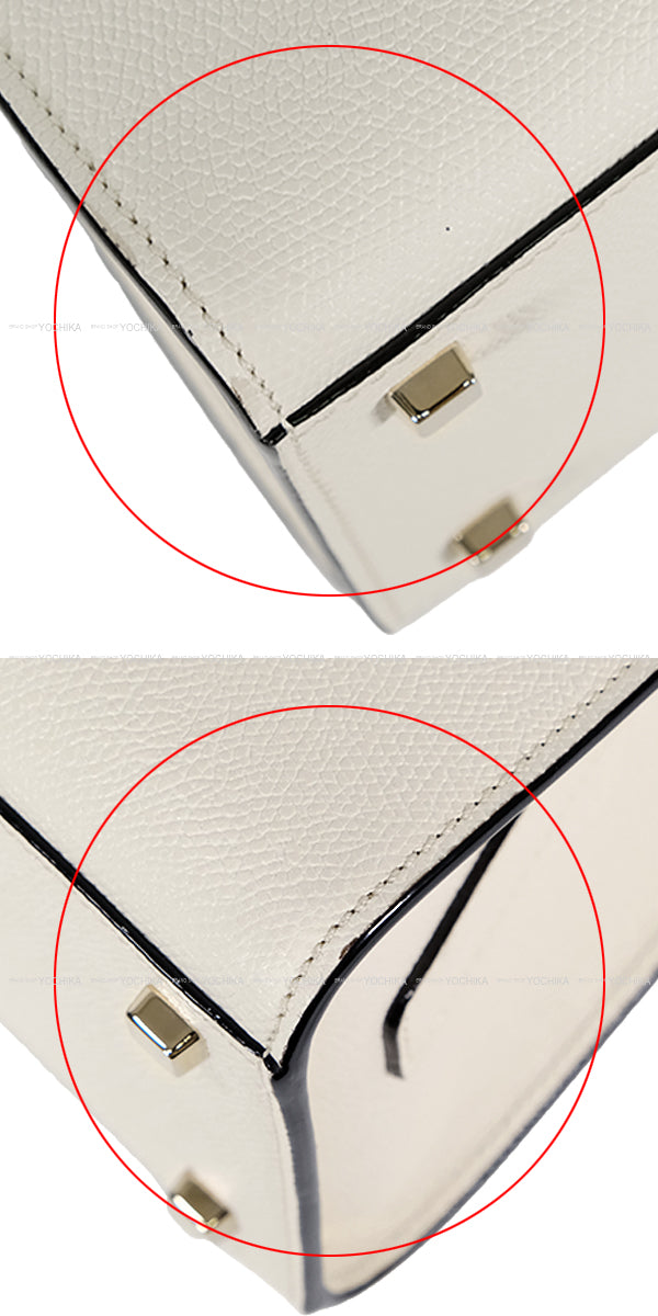 [Pre-loved] Valextra Shoulder bag Medium Izzide Blanc (White) Soft calfskin Gold HW WBES0056028[LIKE NEW][Authentic]