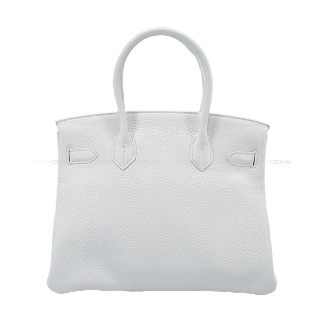 HERMES Handbag Birkin30 Blanc (White) Taurillon Clemence Gold HW Stamp T[EXCELLENT][Authentic]