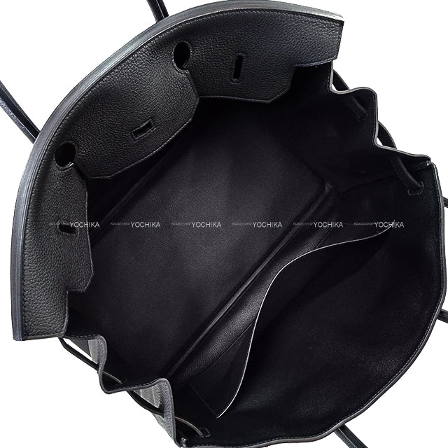 HERMES Handbag Birkin40 Noir (Black) Veau Togo Gold HW Stamp C[EXCELLENT][Authentic]