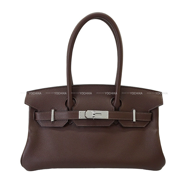 HERMES Shoulder bag Shoulder Birkin Light 29 Moka Evercolor Silver HW Stamp K[BRAND NEW][Authentic]