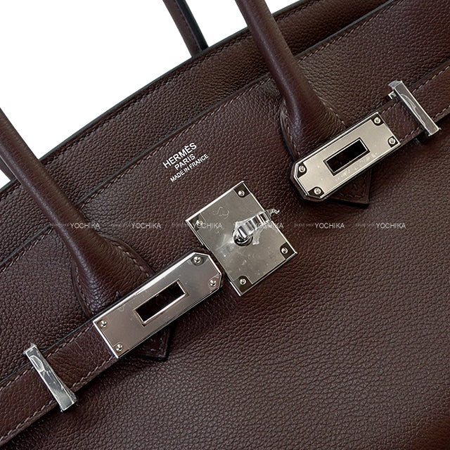 HERMES Shoulder bag Shoulder Birkin Light 29 Moka Evercolor Silver HW Stamp K[BRAND NEW][Authentic]