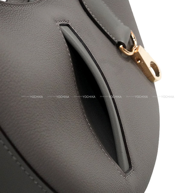 HERMES Shoulder bag Sac P'tit Arcon Gris Meyer Evercolor/Veau Swift Champagne Gold HW Stamp W[ALMOST NEW][Authentic]