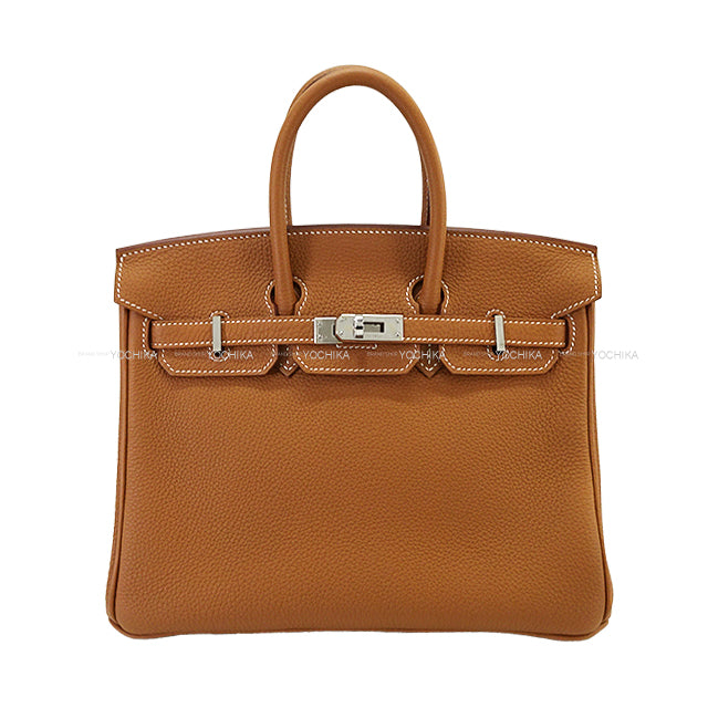 [Pre-loved] HERMES Handbag Birkin25 Gold Veau Togo Silver HW Stamp Z[LIKE NEW][Authentic]