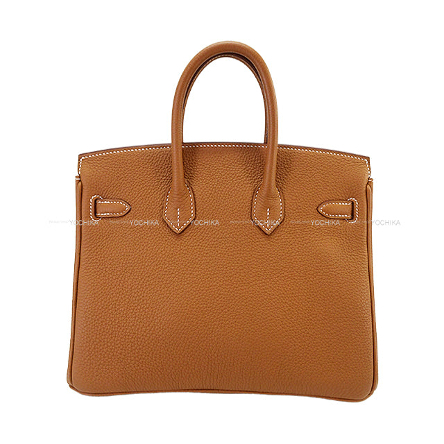 [Pre-loved] HERMES Handbag Birkin25 Gold Veau Togo Silver HW Stamp Z[LIKE NEW][Authentic]