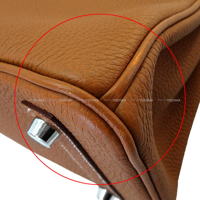 [Pre-loved] HERMES Handbag Birkin25 Gold Veau Togo Silver HW Stamp Z[LIKE NEW][Authentic]