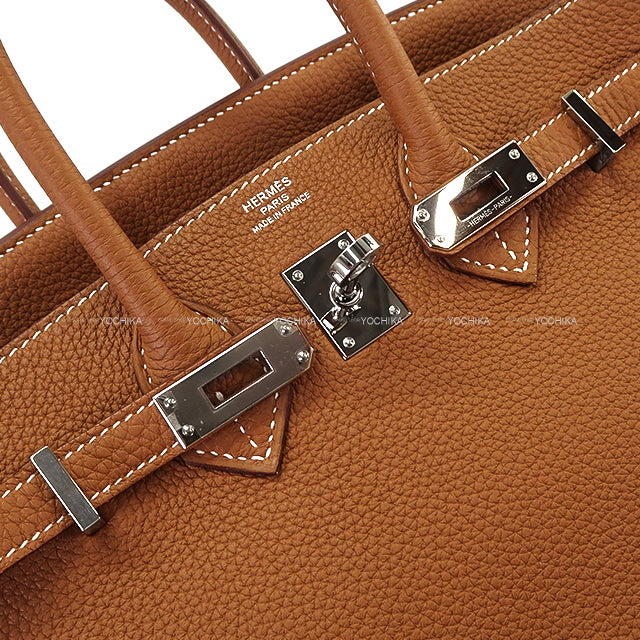 [Pre-loved] HERMES Handbag Birkin25 Gold Veau Togo Silver HW Stamp Z[LIKE NEW][Authentic]