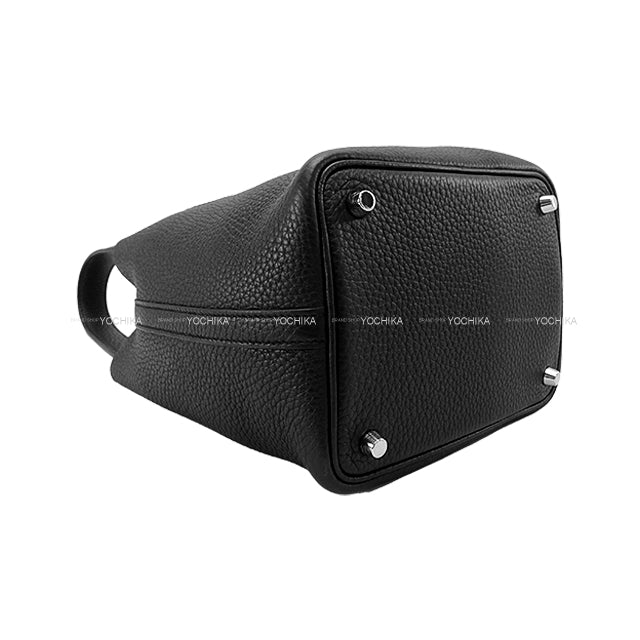 [Pre-loved] HERMES Handbag Picotin Lock 18 PM Noir (Black) Taurillon Clemence Silver HW Stamp B[LIKE NEW][Authentic]