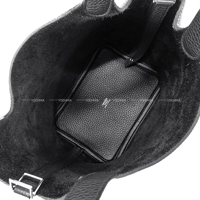 [Pre-loved] HERMES Handbag Picotin Lock 18 PM Noir (Black) Taurillon Clemence Silver HW Stamp B[LIKE NEW][Authentic]