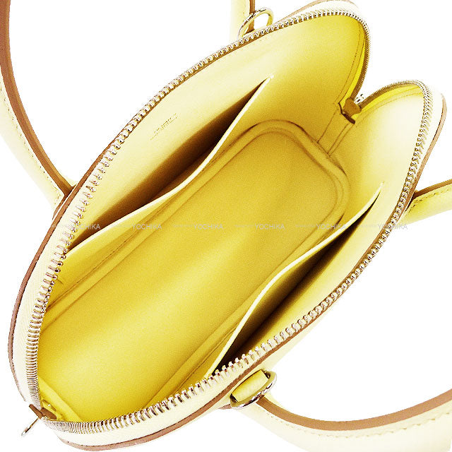 HERMES Shoulder bag Bolide1923 25 Jaune Milton Veau Epsom Silver HW Stamp K[EXCELLENT][Authentic]