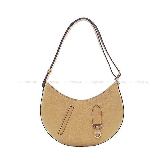HERMES Shoulder bag Sac P'tit Arcon Poussiere Veau Togo/Veau Swift Champagne Gold HW Stamp K[EXCELLENT][Authentic]