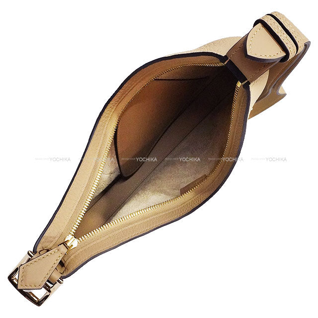 HERMES Shoulder bag Sac P'tit Arcon Poussiere Veau Togo/Veau Swift Champagne Gold HW Stamp K[EXCELLENT][Authentic]