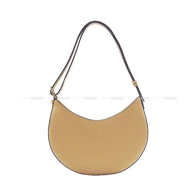 HERMES Shoulder bag Sac P'tit Arcon Poussiere Veau Togo/Veau Swift Champagne Gold HW Stamp K[EXCELLENT][Authentic]