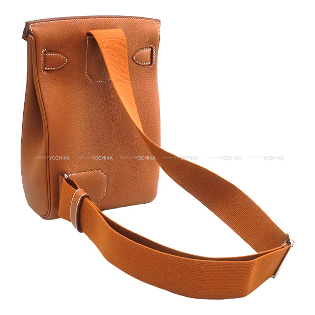 HERMES Shoulder bag Hac a Dos PM Gold Veau Togo Silver HW Stamp W[BRAND NEW][Authentic]