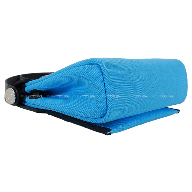 HERMES Shoulder bag Herbag Zip 20 Mini Bleu Riviera/Black Toile Militaire/Vache Hunter Silver HW Stamp K[BRAND NEW][Authentic]