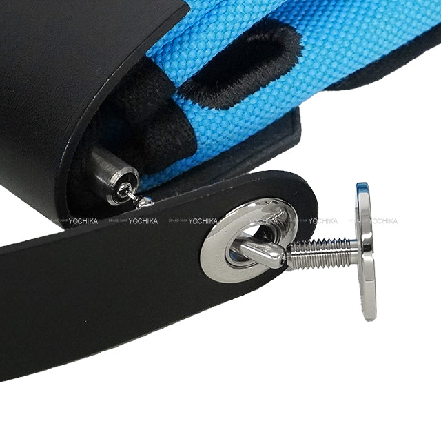 HERMES Shoulder bag Herbag Zip 20 Mini Bleu Riviera/Black Toile Militaire/Vache Hunter Silver HW Stamp K[BRAND NEW][Authentic]