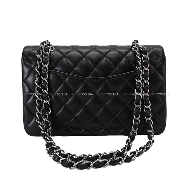 CHANEL Shoulder bag Matelasse 23 Classic Double Flap Small COCO Mark Small Noir (Black) Lambskin Silver HW A01113[EXCELLENT][Authentic]