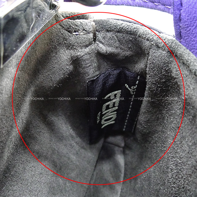 FENDI Shoulder bag Peekaboo Micro Viola Cassis Nappa Shiny Silver HW 8M0355 K47 F089F[EXCELLENT][Authentic]