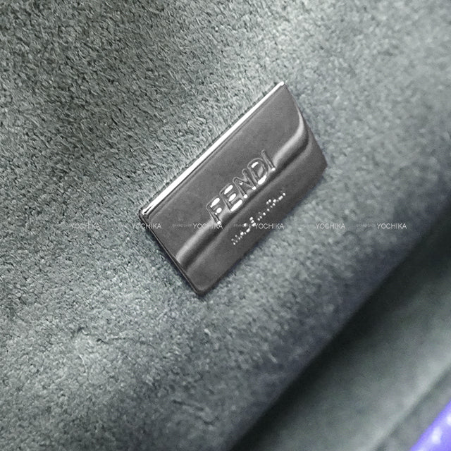 FENDI Shoulder bag Peekaboo Micro Viola Cassis Nappa Shiny Silver HW 8M0355 K47 F089F[EXCELLENT][Authentic]