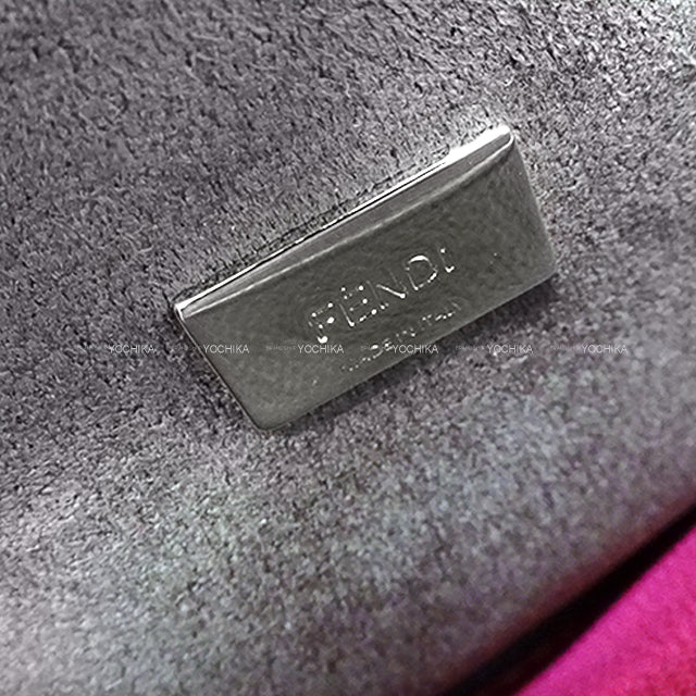 FENDI Shoulder bag Peekaboo Micro Magenta Nappa Shiny Silver HW 8M0355 K47 F022E[EXCELLENT][Authentic]