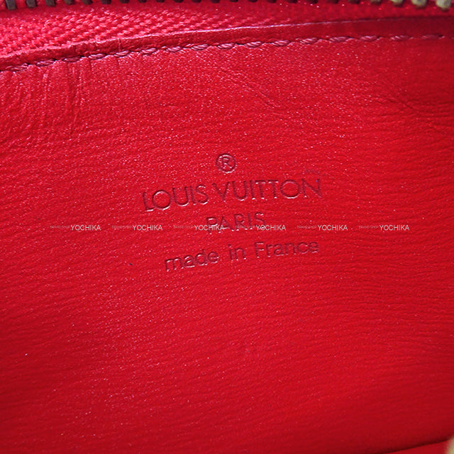 LOUIS VUITTON change purse Key Ring Pochette Cle Castilian Red Epi Gold HW M63807[EXCELLENT][Authentic]