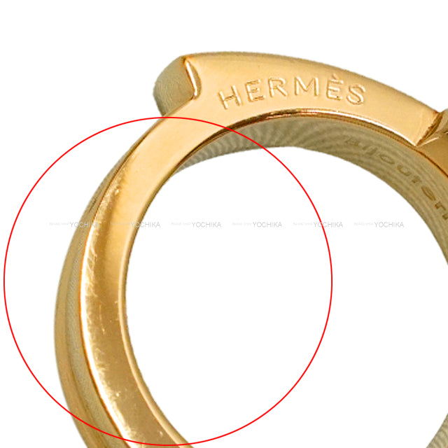 [Pre-loved] HERMES Scarf ring Suntulle Perm brass Gold HW[LIKE NEW][Authentic]