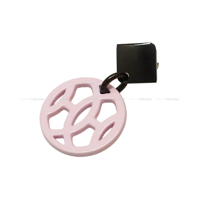 HERMES pierced earring HAVA Pink Buffalo Horn Silver HW[EXCELLENT][Authentic]