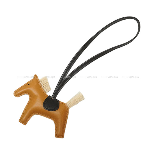 HERMES bag charm Rodeo PM Sesami/Noir (Black)/Naturel Agneau Milo/Clinoran(Crinoline) Stamp B[EXCELLENT][Authentic]