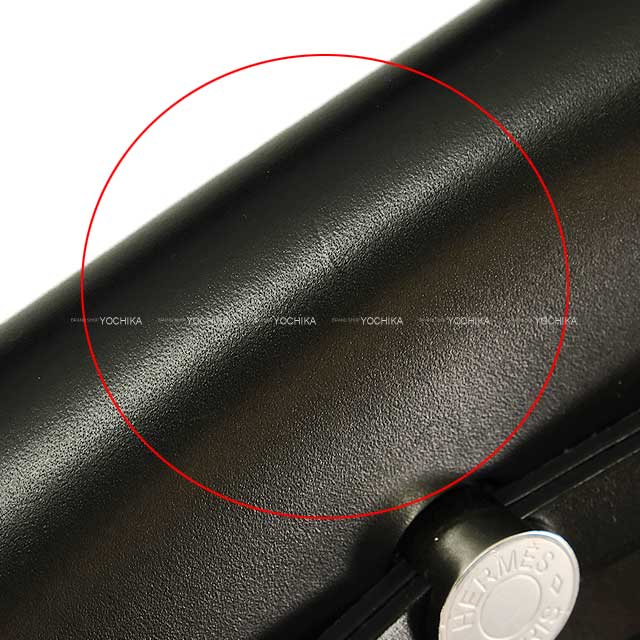 HERMES Messenger bag Herbag Zip Messenger 39 Noir (Black) Toile Militaire/Vache Hunter Pouch: W: 9.1 "H: 5.5" Silver HW Stamp W[ALMOST NEW][Authentic]
