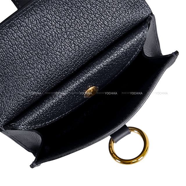 HERMES change purse Glenan Compact Caban Veau Swift Gold HW Stamp W[BRAND NEW][Authentic]