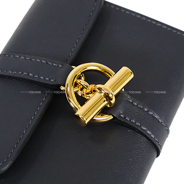 HERMES change purse Glenan Compact Caban Veau Swift Gold HW Stamp W[BRAND NEW][Authentic]