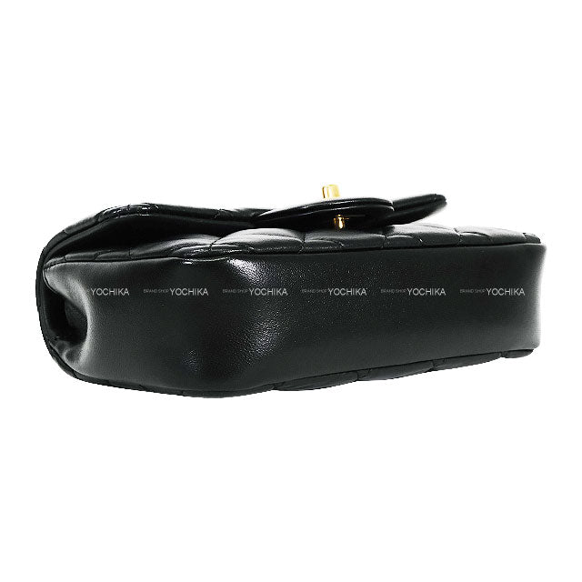 [Pre-loved] CHANEL Shoulder bag Mini Matelasse 18 Chain Heart Charm Noir (Black) Lambskin Mat Gold HW AS3456[LIKE NEW][Authentic]