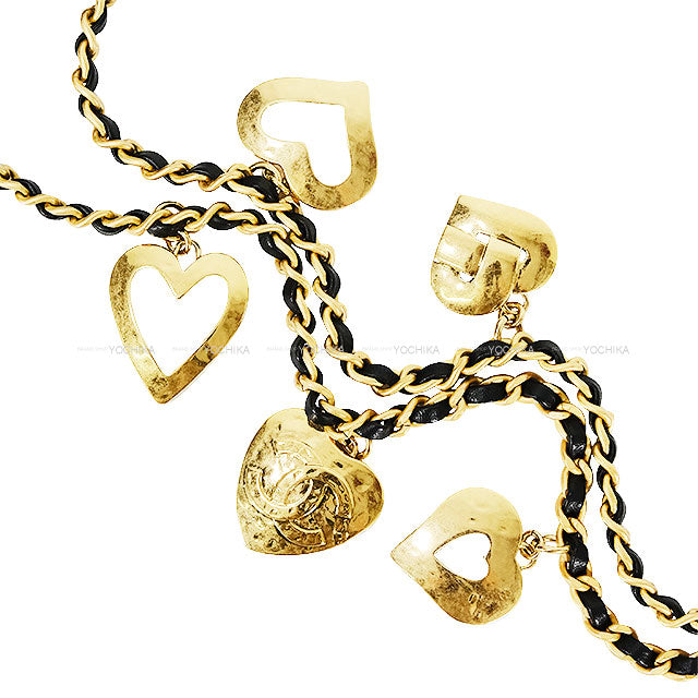 [Pre-loved] CHANEL Shoulder bag Mini Matelasse 18 Chain Heart Charm Noir (Black) Lambskin Mat Gold HW AS3456[LIKE NEW][Authentic]
