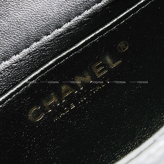 [Pre-loved] CHANEL Shoulder bag Mini Matelasse 18 Chain Heart Charm Noir (Black) Lambskin Mat Gold HW AS3456[LIKE NEW][Authentic]