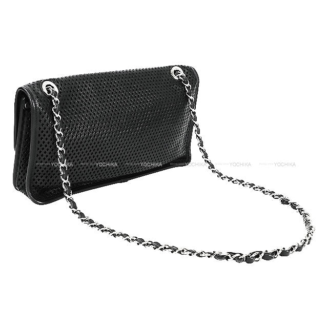 Dubai Limited Edition CHANEL Shoulder bag French Riviera Punching Chain Noir (Black) Mesh Leather Silver HW A67652[EXCELLENT][Authentic]