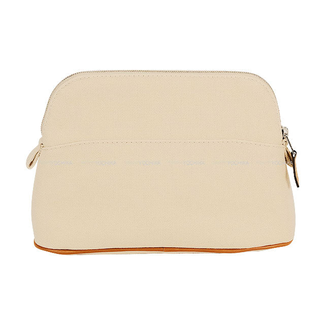 HERMES Pouch Bolide Pouch 20 mini Naturel/Orange Cotton100% Silver HW[BRAND NEW][Authentic]