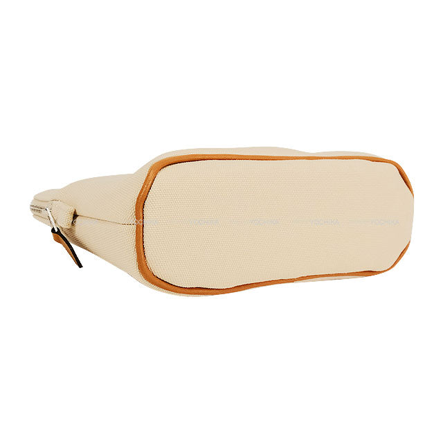 HERMES Pouch Bolide Pouch 20 mini Naturel/Orange Cotton100% Silver HW[BRAND NEW][Authentic]